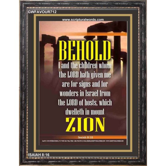 WE ARE FOR SIGNS AND WONDERS   Frame Bible Verse Online   (GWFAVOUR712)   