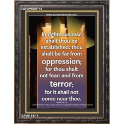 YOU SHALL BE FAR FROM OPPRESSION   Bible Verses Frame Online   (GWFAVOUR718)   