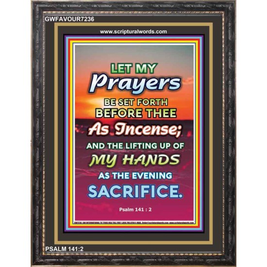 PRAYERS AS INCENSE   Bible Verse Frame for Home   (GWFAVOUR7236)   