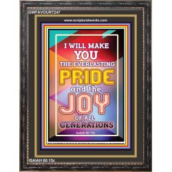 PRIDE AND JOY   Large Frame Scriptural Wall Art   (GWFAVOUR7247)   