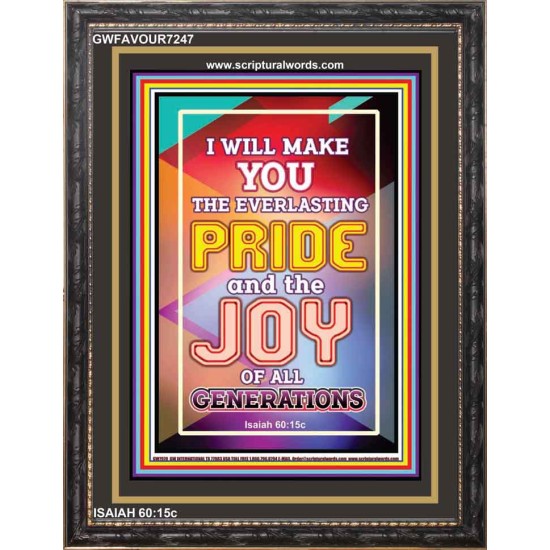 PRIDE AND JOY   Large Frame Scriptural Wall Art   (GWFAVOUR7247)   