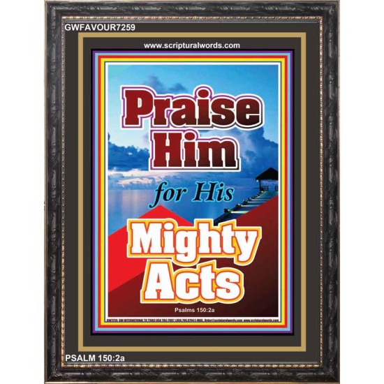 PRAISE HIM   Bible Verse Frame for Home Online   (GWFAVOUR7259)   