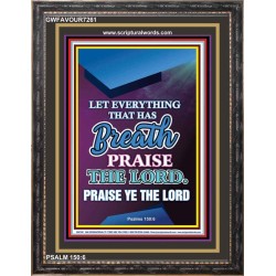 PRAISE THE LORD   Large Frame Scripture Wall Art   (GWFAVOUR7261)   