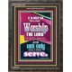 WORSHIP THE LORD THY GOD   Frame Scripture Dcor   (GWFAVOUR7270)   