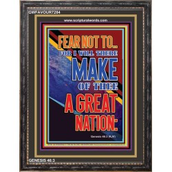 MAKE OF THEE A GREAT NATION   Scripture Wooden Frame Signs   (GWFAVOUR7284)   