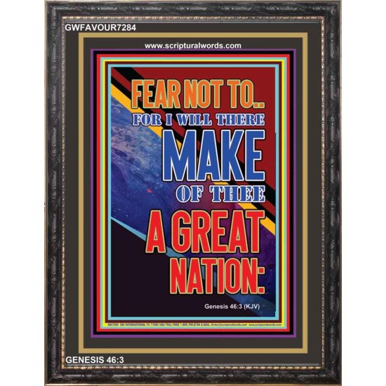 MAKE OF THEE A GREAT NATION   Scripture Wooden Frame Signs   (GWFAVOUR7284)   