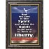 THE SPIRIT OF THE LORD GIVES LIBERTY   Scripture Wall Art   (GWFAVOUR732)   "33x45"