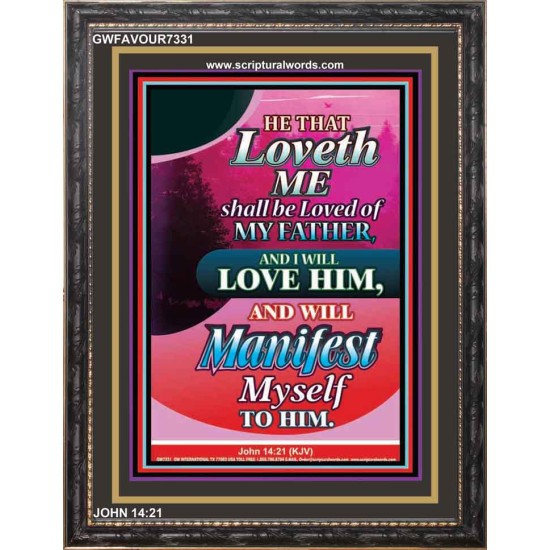 LOVE GOD   contemporary Christian Art Frame   (GWFAVOUR7331)   