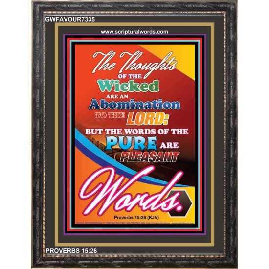 PLEASANT WORDS   Contemporary Christian Wall Art Frame   (GWFAVOUR7335)   