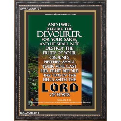 REBUKE DEVOURER   Framed Scriptures Dcor   (GWFAVOUR737)   