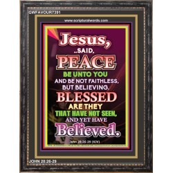 PEACE BE UNTO YOU   Inspirational Wall Art Wooden Frame   (GWFAVOUR7391)   