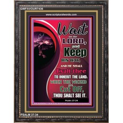 WAIT ON THE LORD   Framed Bible Verse Online   (GWFAVOUR7436)   "33x45"