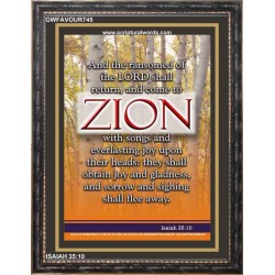 THE RANSOMED OF THE LORD   Bible Verses Frame   (GWFAVOUR745)   