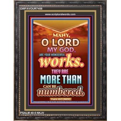 YOUR WONDERFUL WORKS   Scriptural Wall Art   (GWFAVOUR7458)   "33x45"