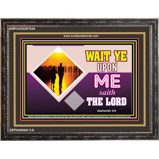 WAIT UPON THE LORD   Custom Frame Scripture   (GWFAVOUR7534)   