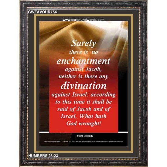 POWER AGAINST ENCHANTMENT AND DIVINATION   Scripture Wooden Frame Signs   (GWFAVOUR754)   