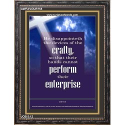 POWER AGAINST DEVICES OF THE CRAFTY   Scripture Wood Framed Signs   (GWFAVOUR755)   