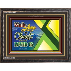 WALK IN LOVE   Custom Frame Inspiration Bible Verse   (GWFAVOUR7556)   "45x33"