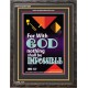 WITH GOD NOTHING SHALL BE IMPOSSIBLE   Frame Bible Verse   (GWFAVOUR7564)   