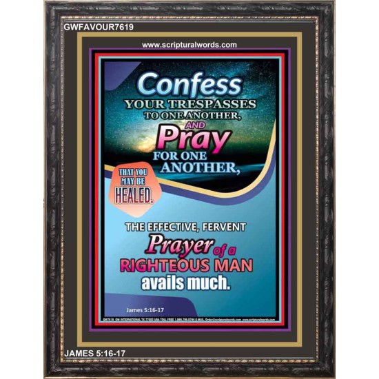 PRAY FOR ONE ANOTHER   Bible Verse Wall Art   (GWFAVOUR7619)   