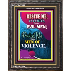 PROTECT ME FROM VIOLENT MEN   Contemporary Christian Wall Art Frame   (GWFAVOUR7638)   