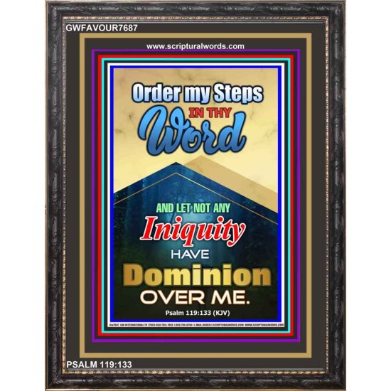 ORDER MY STEPS   Framed Bedroom Wall Decoration   (GWFAVOUR7687)   