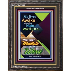 MEDITATE ON THE WORD   Inspirational Wall Art Frame   (GWFAVOUR7699)   