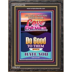 LOVE YOUR ENEMIES   Portrait of Faith Wooden Framed   (GWFAVOUR7708)   