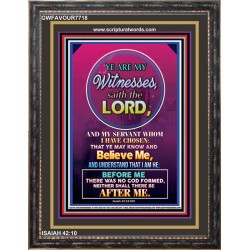 YE ARE MY WITNESSES   Custom Framed Bible Verse   (GWFAVOUR7718)   "33x45"