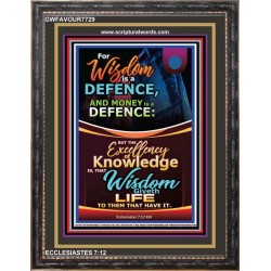 WISDOM A DEFENCE   Bible Verses Framed for Home   (GWFAVOUR7729)   "33x45"