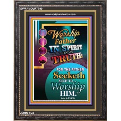 WORSHIP THE FATHER   Modern Christian Wall Dcor   (GWFAVOUR7790)   "33x45"