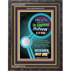 RECEIVE FREELY GIVE FREELY   Christian Wall Dcor Frame   (GWFAVOUR7796)   