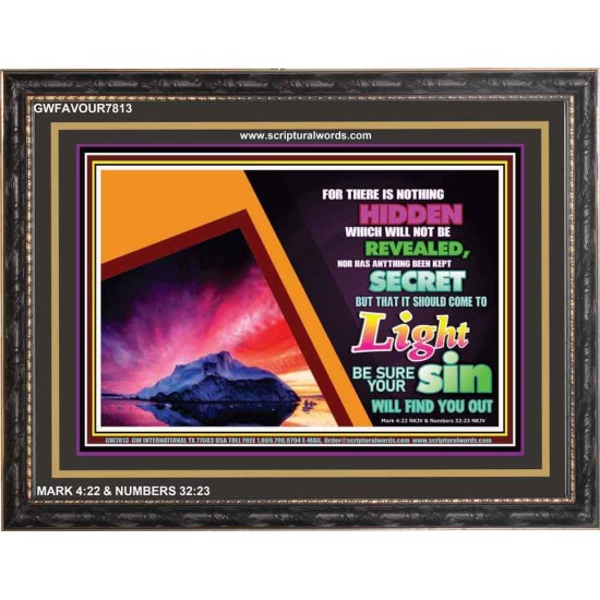 ALL SHALL BE REVEALED   Frame Scripture    (GWFAVOUR7813)   