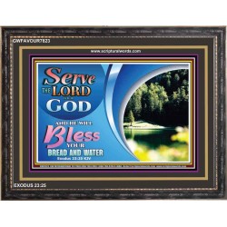 SERVE THE LORD   Encouraging Bible Verses Frame   (GWFAVOUR7823)   