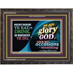 ALL THE GLORY OF GOD   Framed Scripture Art   (GWFAVOUR7842)   