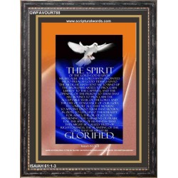 THE SPIRIT OF THE LORD DOETH MIGHTY THINGS   Framed Bible Verse   (GWFAVOUR788)   