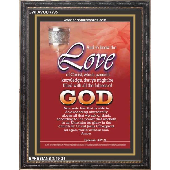 LOVE OF CHRIST   Bible Verse Art Prints   (GWFAVOUR795)   