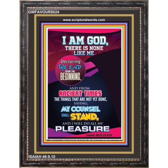 MY COUNSEL SHALL STAND   Custom Framed Bible Verses   (GWFAVOUR8024)   