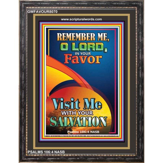 VIIST ME WITH YOUR SALVATION   Frame Scriptural Dcor   (GWFAVOUR8070)   