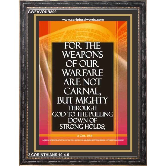 THE WEAPONS OF OUR WARFARE   Portrait of Faith Wooden Framed   (GWFAVOUR809)   
