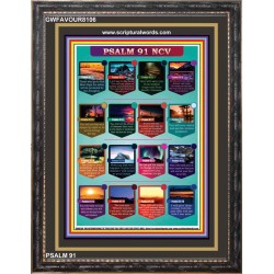 PSALM 91   Framed Bible Verse   (GWFAVOUR8106)   