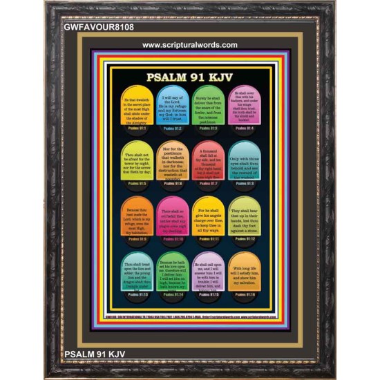 PSALM 91   Bible Verses Poster   (GWFAVOUR8108)   