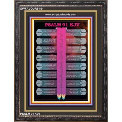 PSALM 91   Framed Religious Wall Art    (GWFAVOUR8110)   