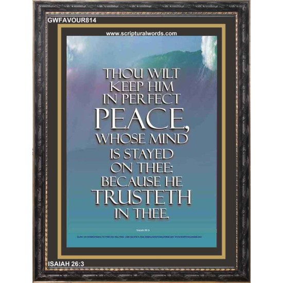 PERFECT PEACE   Contemporary Christian Paintings Frame   (GWFAVOUR814)   