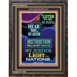 A LIGHT TO THE NATIONS   Biblical Art Acrylic Glass Frame   (GWFAVOUR8144)   "33x45"