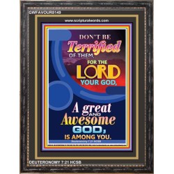 A GREAT AND AWSOME GOD   Framed Religious Wall Art    (GWFAVOUR8149)   "33x45"