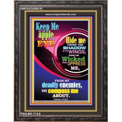 UNDER THE SHADOW OF THY WINGS   Scriptural Portrait Acrylic Glass Frame   (GWFAVOUR8151)   "33x45"