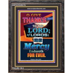 O GIVE THANKS TO THE LORD   Acrylic Frame Picture   (GWFAVOUR8176)   