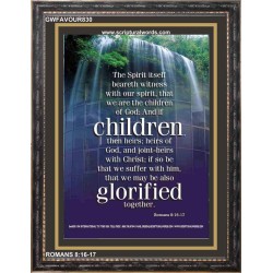 WE ARE THE CHILDREN OF GOD   Scriptural Portrait Acrylic Glass Frame   (GWFAVOUR830)   "33x45"