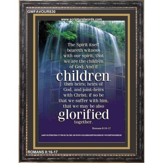 WE ARE THE CHILDREN OF GOD   Scriptural Portrait Acrylic Glass Frame   (GWFAVOUR830)   